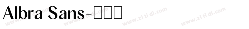 Albra Sans字体转换